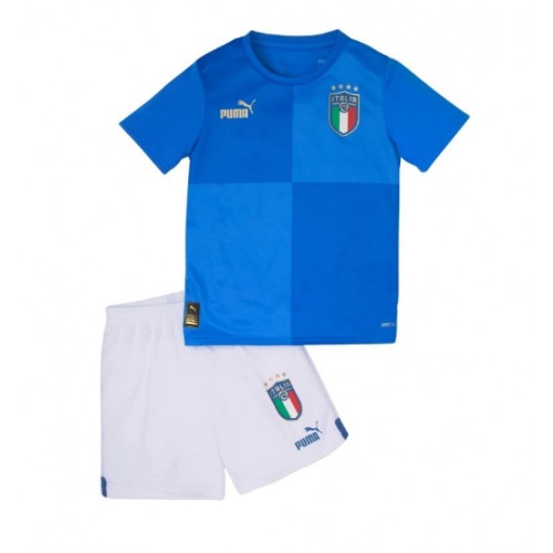 Fotbalové Dres Itálie Dětské Domácí 2022 Krátký Rukáv (+ trenýrky)